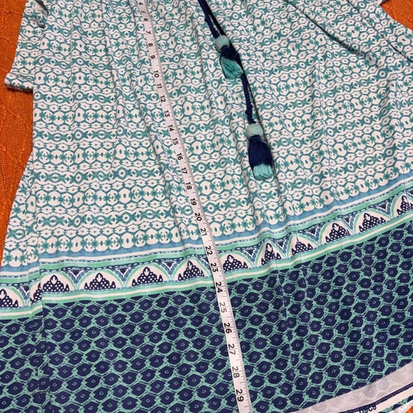 Cabana life Blue and White Patterned Midi Dress - Picture 7 of 10